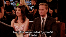 I'M Surrounded By Idiots Barney Stinson GIF - I'M Surrounded By Idiots Barney Stinson Himym GIFs