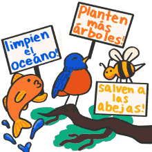 clean the seas plant more trees save the bees protest lcvearthday