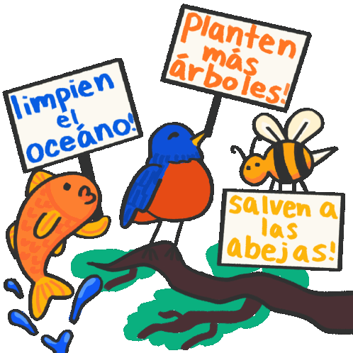 Clean The Seas Plant More Trees Sticker - Clean The Seas Plant More Trees Save The Bees Stickers