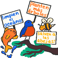 Clean The Seas Plant More Trees Sticker - Clean The Seas Plant More Trees Save The Bees Stickers
