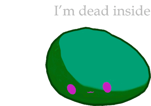 Blob Im Dead Inside Sticker - Blob Im Dead Inside Green Face Stickers