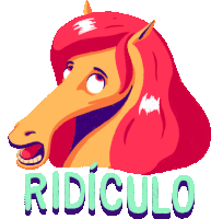 Horse Rolling Eyes Says Ridiculous In Portuguese Sticker - Beauty Ride Google Stickers