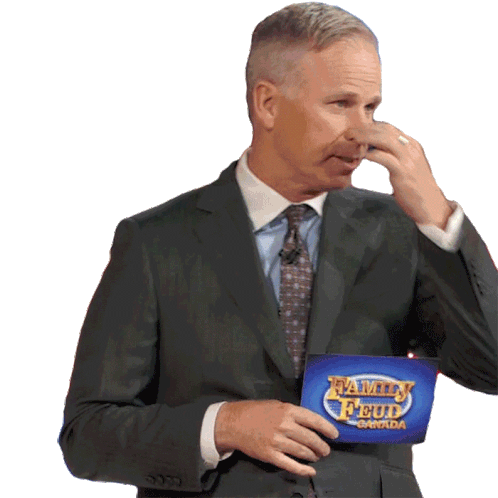 Pinching Nose Gerry Dee Sticker - Pinching Nose Gerry Dee Family Feud Canada Stickers