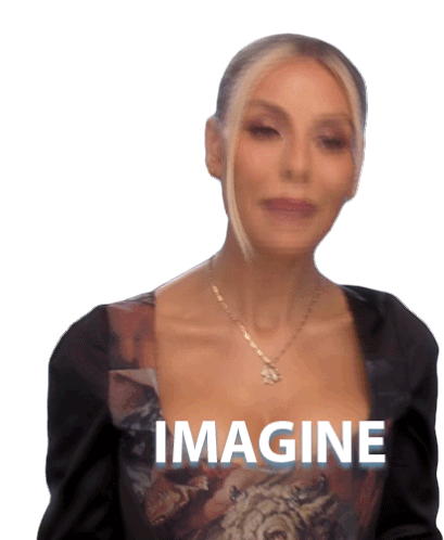 Imagine Real Housewives Of Beverly Hills Sticker - Imagine Real Housewives Of Beverly Hills Think About It Stickers