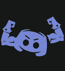 a discord icon is shown with muscles flexed
