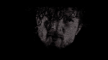 a black background with white lines moving in the air