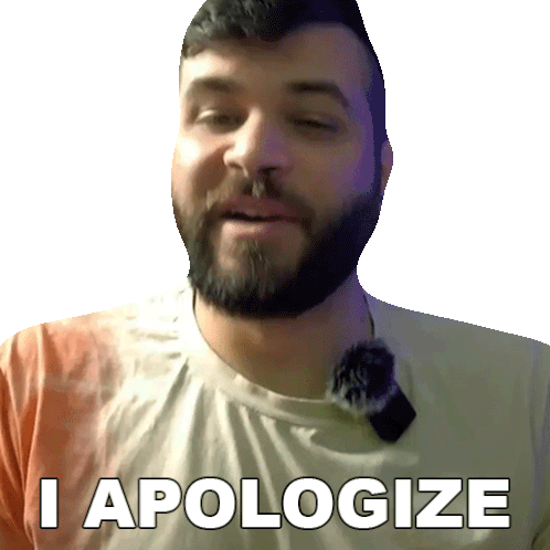 I Apologize Andrew Baena Sticker - I Apologize Andrew Baena Pardon Me Stickers