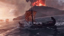 Assassins Creed Odyssey Eruption GIF - Assassins Creed Odyssey Eruption Volcano GIFs