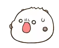 a cartoon drawing of a surprised face with a star in the background