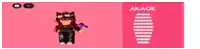 a cartoon of a girl in a cat costume with a gun on a pink background .