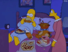 The Simpsons Eating In Bed GIF - The Simpsons Eating In Bed Junk Food GIFs