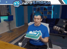 Nerd Smash Birthday Cake Smash GIF
