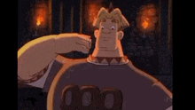 a cartoon character wearing a shirt that says 000 saluting