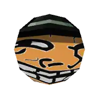 a cartoon drawing of a smiley face with a black hat
