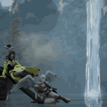Bless Unleashed Angel Wings GIF - Bless Unleashed Angel Wings Waterfall GIFs