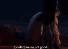 a cartoon says violet you 're not good in a dark room