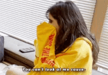 Camila Cabello You Cant Look At Me Cause GIF - Camila Cabello You Cant Look At Me Cause GIFs