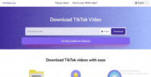 a screenshot of the homepage of a website called download tiktok video .