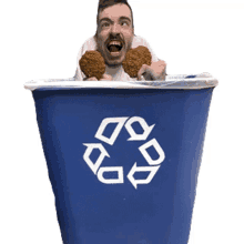 excited ricky berwick cookie recycle garbage can