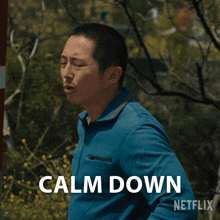 Calm Down Danny Cho GIF - Calm Down Danny Cho Steven Yeun GIFs
