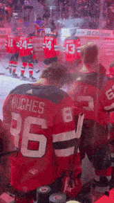 a hockey player with the number 36 on his jersey
