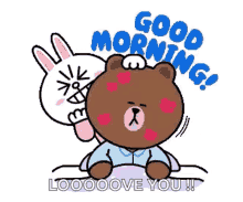 Brown Cony GIF - Brown Cony Wake Up GIFs