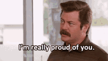 Ron Swanson Im Really Proud Of You GIF