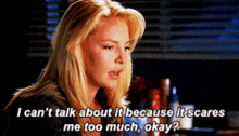 greys anatomy izzie stevens i cant talk about it because it scares me too much okay katherine heigl