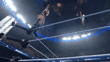 a wrestling ring with the words smack on the side