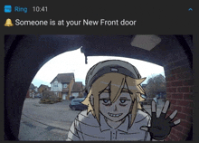 someone is at your new front door according to the ring doorbell