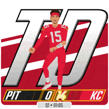 an illustration of a football player with the number 15