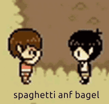spaghetti bagel omori omori high five high five gif