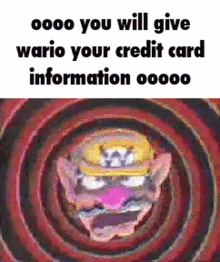 Wario Credit Card Meme GIF - Wario Credit Card Meme GIFs