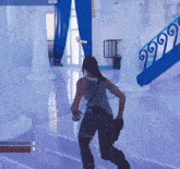 a person in a video game with a score of 3/10 on the screen