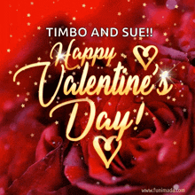 a valentine 's day greeting card with red roses and the words happy valentine 's day