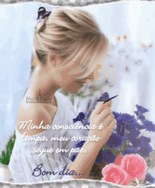 bom dia quotes flower butterfly floral
