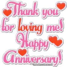 Thank You For Loving Me Happy Anniversary GIF - Thank You For Loving Me Happy Anniversary Heart GIFs