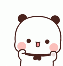 a cartoon panda bear with chinese writing on it
