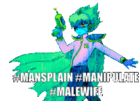 Mansplain Manipulate Sticker - Mansplain Manipulate Malewide Stickers