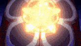 a person is holding a candle in front of a glowing star shaped object .