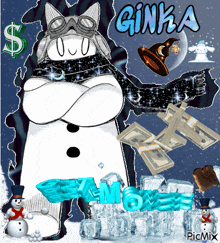 Ginka And Gluna Snowman GIF - Ginka And Gluna Ginka Gluna GIFs
