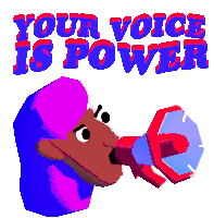 Your Voice Is Power Power Sticker - Your Voice Is Power Power Voice Stickers