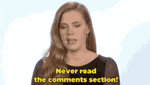 Amy Adams Comments GIF - Amy Adams Comments Never Read The Comments Section GIFs