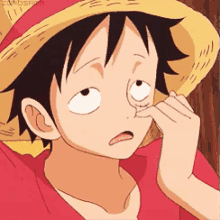 Luffy One Piece GIF - Luffy One Piece Nose Picking GIFs