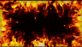a fire frame with a black background and a lot of fire