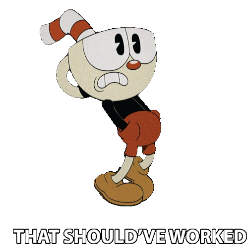 That Shouldve Worked Cuphead Sticker - That Shouldve Worked Cuphead The Cuphead Show Stickers