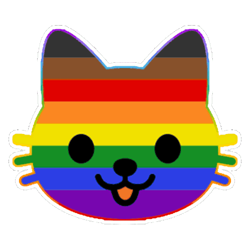 Ally Cat Sticker - Ally Cat Rainbow Stickers