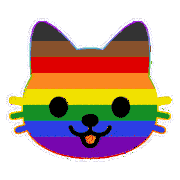 Ally Cat Sticker - Ally Cat Rainbow Stickers