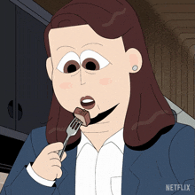 Eating Carol Kohl GIF - Eating Carol Kohl Carol & The End Of The World GIFs