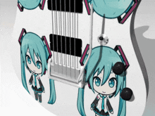 a guitar with hatsune miku on the side